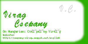 virag csepany business card